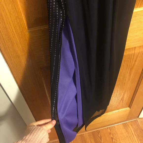 Plum Colored Formal Dress with Sequins - Picture 5 of 6